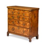 A walnut bachelor's chest, 18th century and later