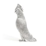 A German silver model of a cockatoo, late 19th/early 20th century