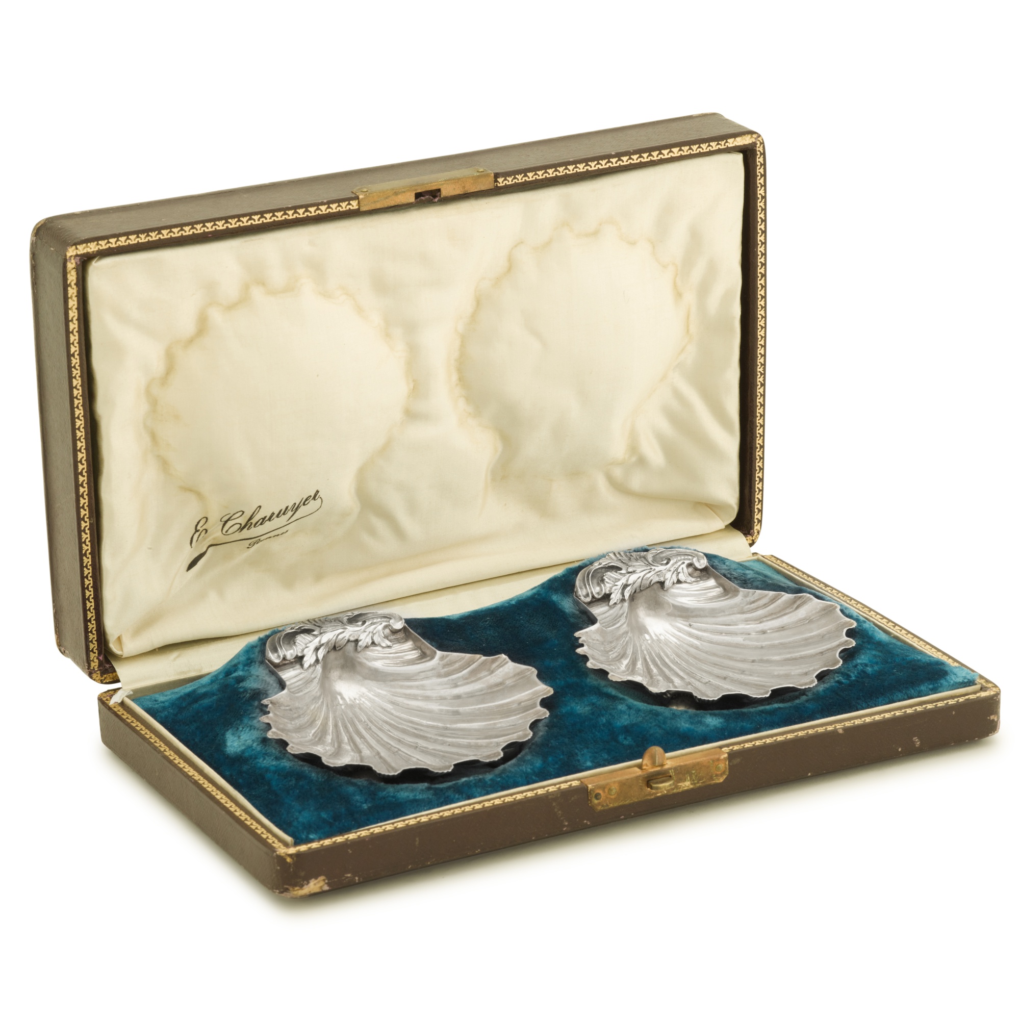A cased pair of French silver shell dishes, Martial Gauthier, Paris, circa 1900 - Image 3 of 3
