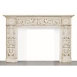 An Italian marble chimneypiece, second half 19th century