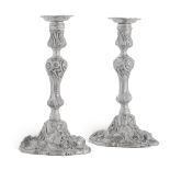 A pair of George III silver candlesticks, Edward Farrell, London, 1815