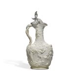 A Victorian silver-mounted Parian ware claret jug, Hunt & Roskell, London, 1883