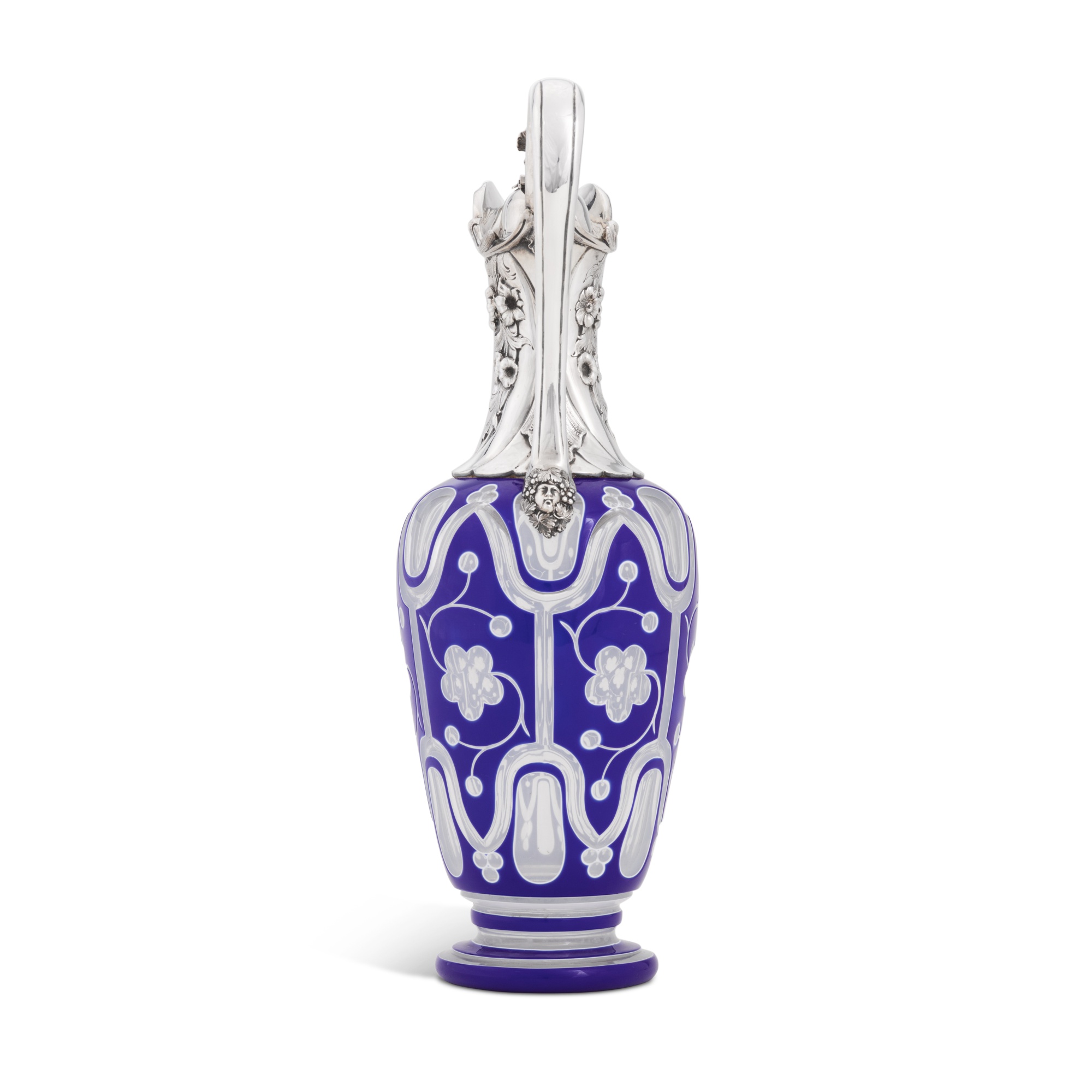 A Victorian silver-mounted glass claret jug, Charles Reily & George Storer, London, 1845 - Image 4 of 5