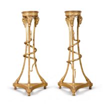 A pair of George III carved giltwood torch&#232;res, circa 1770s, attributed to Mayhew and Ince