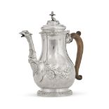 A George II silver coffee pot, Henry Hayens, London, 1755