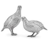 A pair of South Africa silver models of birds, Patrick Mavros, Harare, 2007