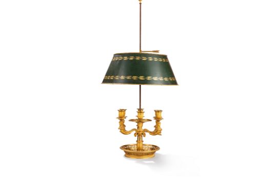 A Louis-Philippe gilt-bronze six-light lampe bouillotte, circa 1830 | Lampe bouillotte &#224; six lu - Image 1 of 4