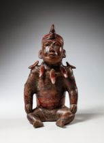 Figure de chaman, Colima, Protoclassique, 100 av. J-C. - 250 ap. J-C. | Colima seated Shaman, Protoc