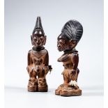 Paire de statues Ibeji, Yoruba, Nigeria | Yoruba Pair of Ibeji Figures, Nigeria