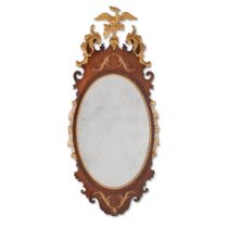 An American Georges III period mahogany and parcel-gilt mirror, circa 1760