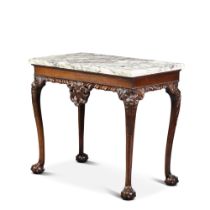 A George II carved mahogany side table, circa 1750