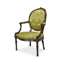 A George III stained beechwood armchair, circa 1775, attributed to John Linnell