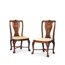 A pair of Anglo-Indian Indian rosewood side chairs, circa 1765-70