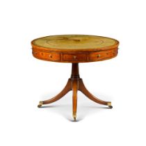 A George III mahogany drum table, circa 1780