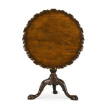 An early George III carved mahogany tripod table, circa 1760