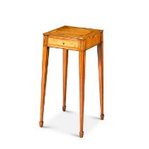 A George III satinwood and tulipwood-banded urn stand, circa 1780