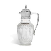 A Faberg&#233; silver-mounted cut-glass decanter, Moscow, 1908-1917