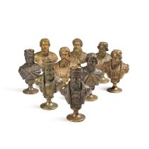 Russia&#8217;s Grand Princes, Tsars and Emperors: a group of nine bronze portrait busts, cast by Cho