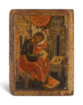 An icon of the Evangelist St Luke, 17th century