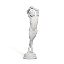 Vaslav Nijinsky as the Faun in 'The Spirit of the Rose': a Soviet biscuit porcelain figure, A.M. Luk