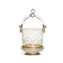 A rock-crystal bucket with enamelled gold mounts, probably Milan, late 16th century