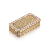 A gold and enamel snuff box, Hanau, circa 1800,
