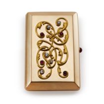 A jewelled gold cigarette case, Finnikov, St Petersburg, circa 1890