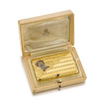 Grand Duchess Maria Pavlovna: A Faberg&#233; Imperial Presentation jewelled gold cigarette case, wor