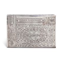 A silver trompe l&#8217;oeil cigar box, Moscow, 1908-1917