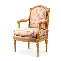 A Louis XVI giltwood armchair, circa 1780, attributed to Jean-Bapstiste Claude Sen&#233; | Fauteuil