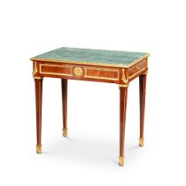 A Louis XVI gilt-bronze mounted mahogany table, circa 1780, stamped by Fran&#231;ois-Antoine Montign