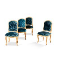 A suite of six Louis XV giltwood chairs, stamped by Louis Delanois, circa 1760 | Suite de six chaise