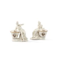 A pair of Nymphenburg porcelain covered sugar pots, 19th century | Paire de sucriers couverts en por