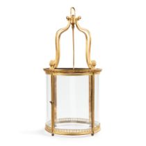 A Louis XVI style gilt-bronze and glass lantern | Lanterne en bronze dor&#233; et verre de style Lou