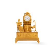 A French Restauration gilt-bronze mantel clock, circa 1830 | Pendule &#8220;&#224; l&#8217;Enfant du