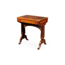 A Charles X rosewood and satinwood veneered table d'appoint, circa 1825 | Table d'appoint en marquet