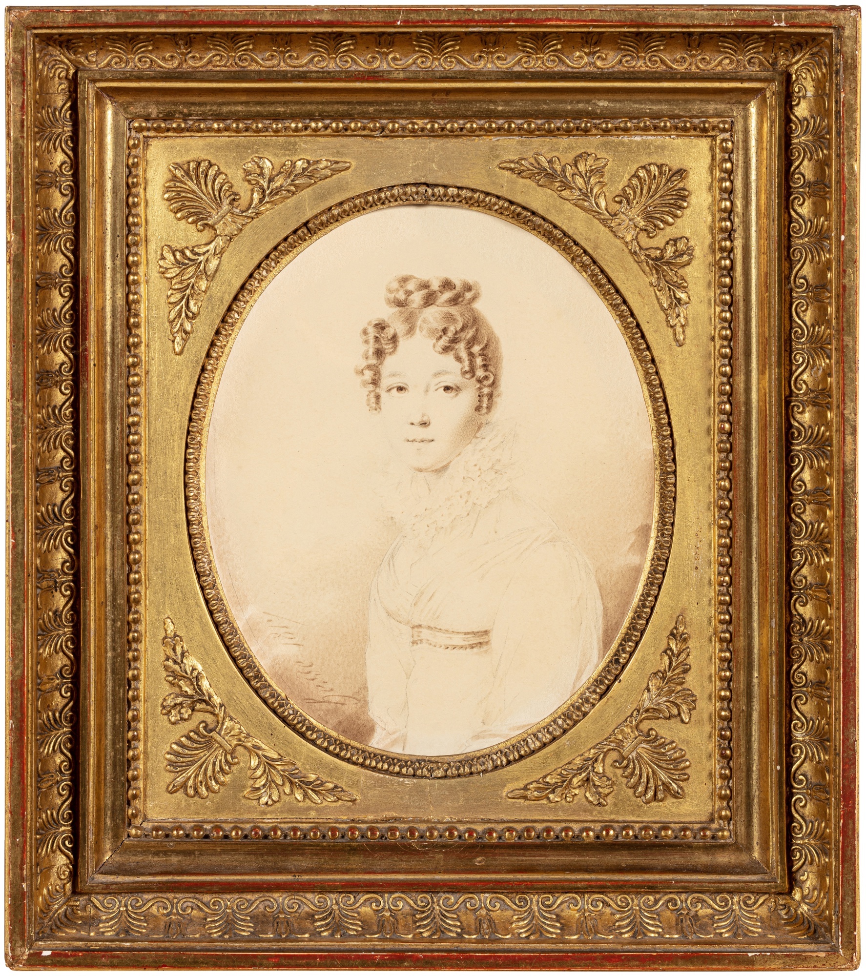 Henri Joseph Hesse A) Portrait of the Duchesse de Berry; B) Portrait of Marie-Clémentine d'Autriche; - Image 8 of 9
