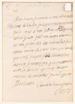 Anne d'Autriche Lettre autographe sign&#233;e [au duc de Luynes].Vers 1620. Une page in-4. Estimate: