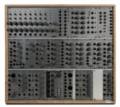 Modular Rack Case (Wooden) Houses modular synth components. Aesthetic appeal with functional design.