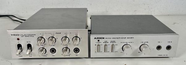 Azden Mic Reverb Mixer SX-10 & Trio Play Mixer MX-70. Two hifi/karaoke boxes, one with reverb. Great
