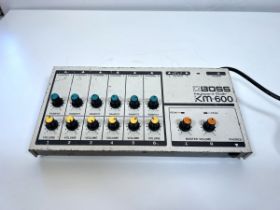 Boss KM-600 Mixer - 1970s 6-channel mixer. Tested. Passes signal. All pots crackle, channel 6 does