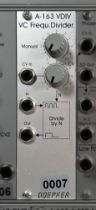 Doepfer A-163 VDIV VC Frequency Divider Divides input frequencies. Voltage control over division