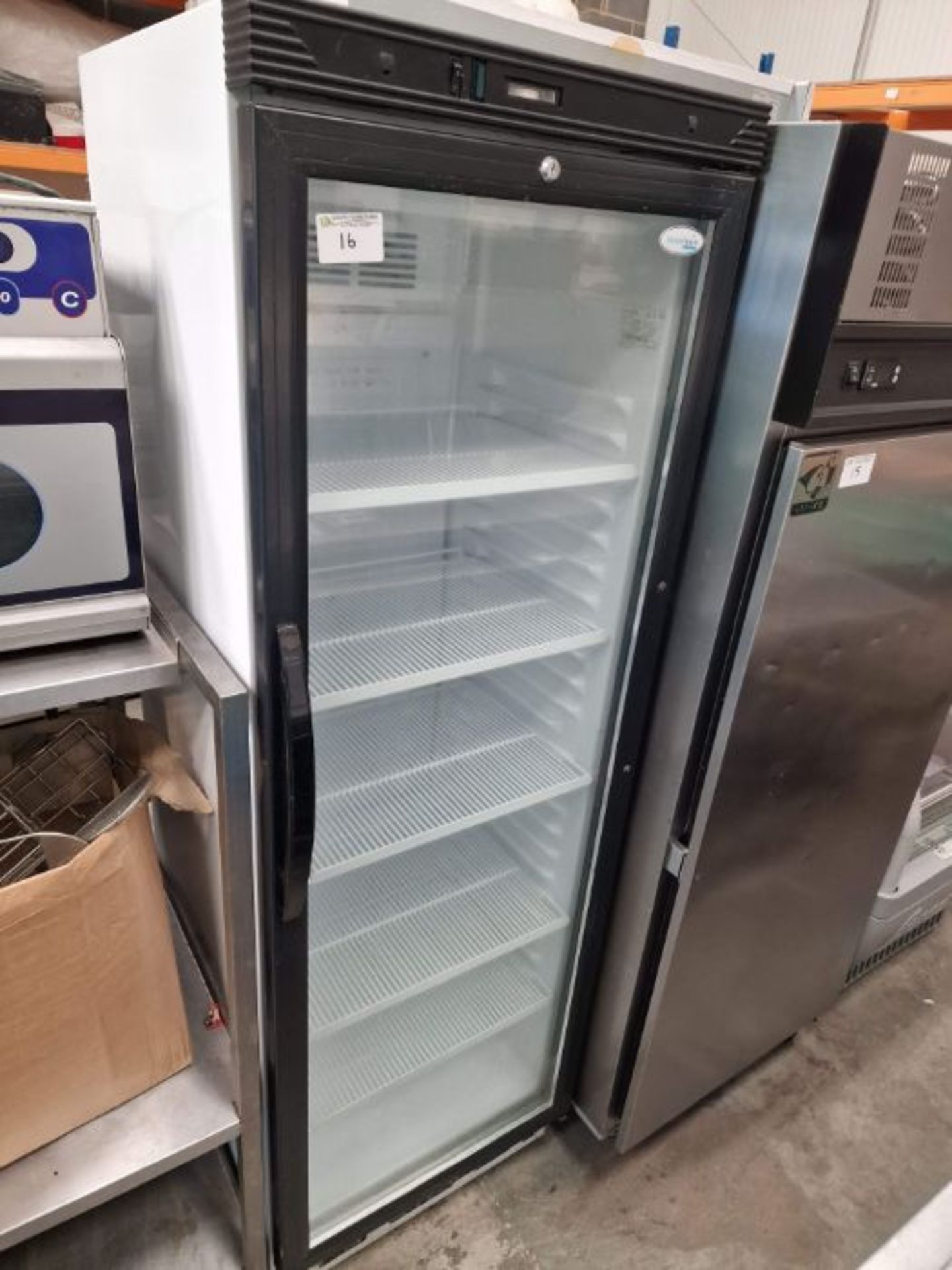 Interlevin single upright fridge.