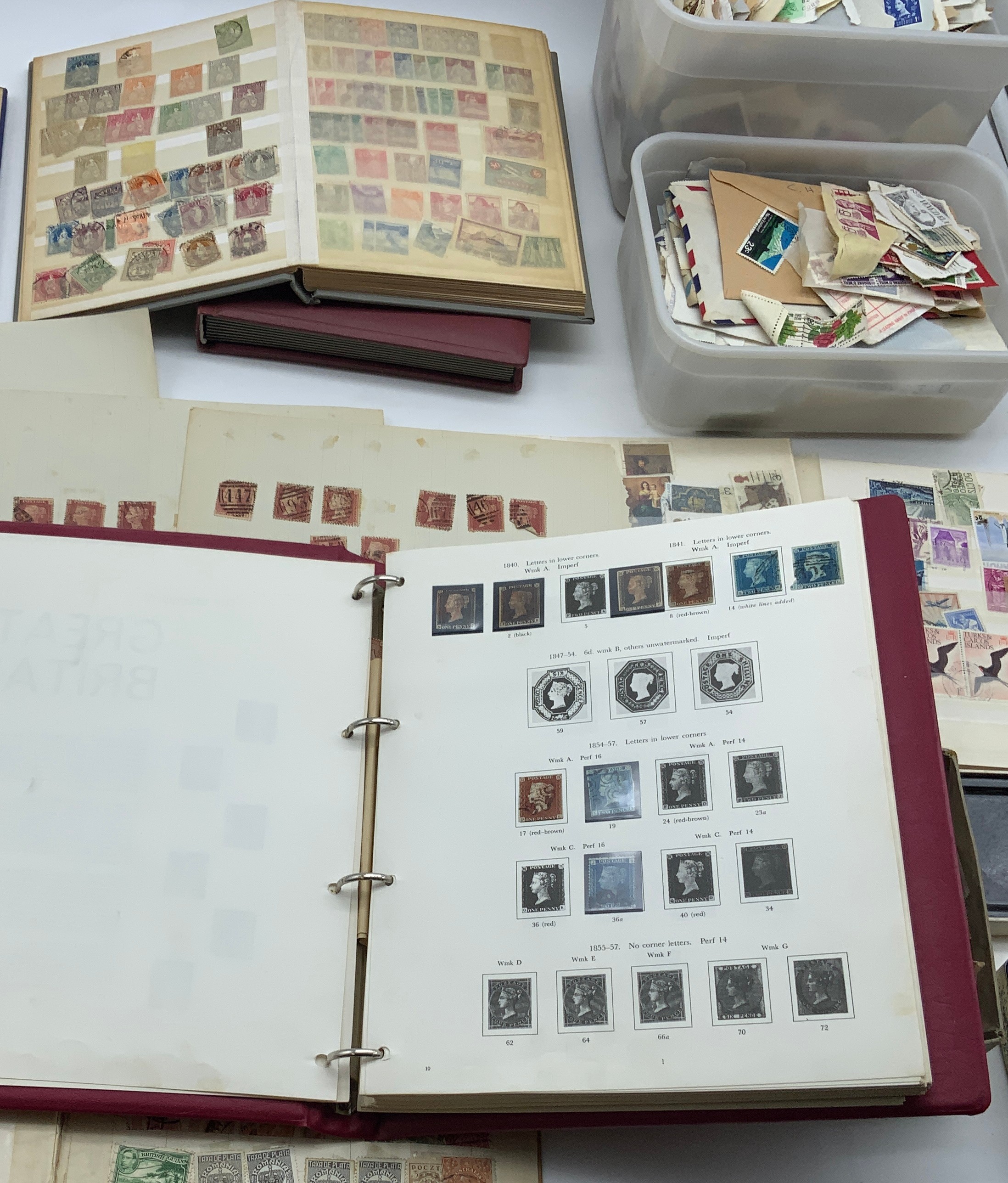 BOX OF VARIOUS STAMPS INCLUDING THREE PENNY BLACK, SOME OTHER HIGH-VALUE STAMPS - Image 12 of 47