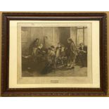 FRAMED OLD PRINT OF A MUSICAL STORY BY CHOPIN AFTER ANDREW CARRICK GOW