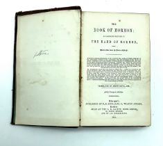 FIFTH EUROPEAN EDITION OF 1854 THE BOOK OF MORMON TRANSLATED BY JOSEPH SMITH, JUNIOR