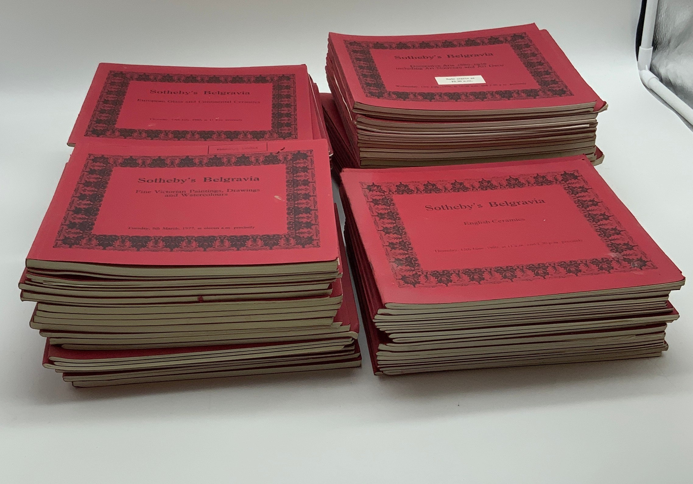 QUANTITY OF AUCTION CATALOGUES FROM SOTHEBY'S BELGRAVIA FROM the 1970s & 1980s - Image 2 of 2