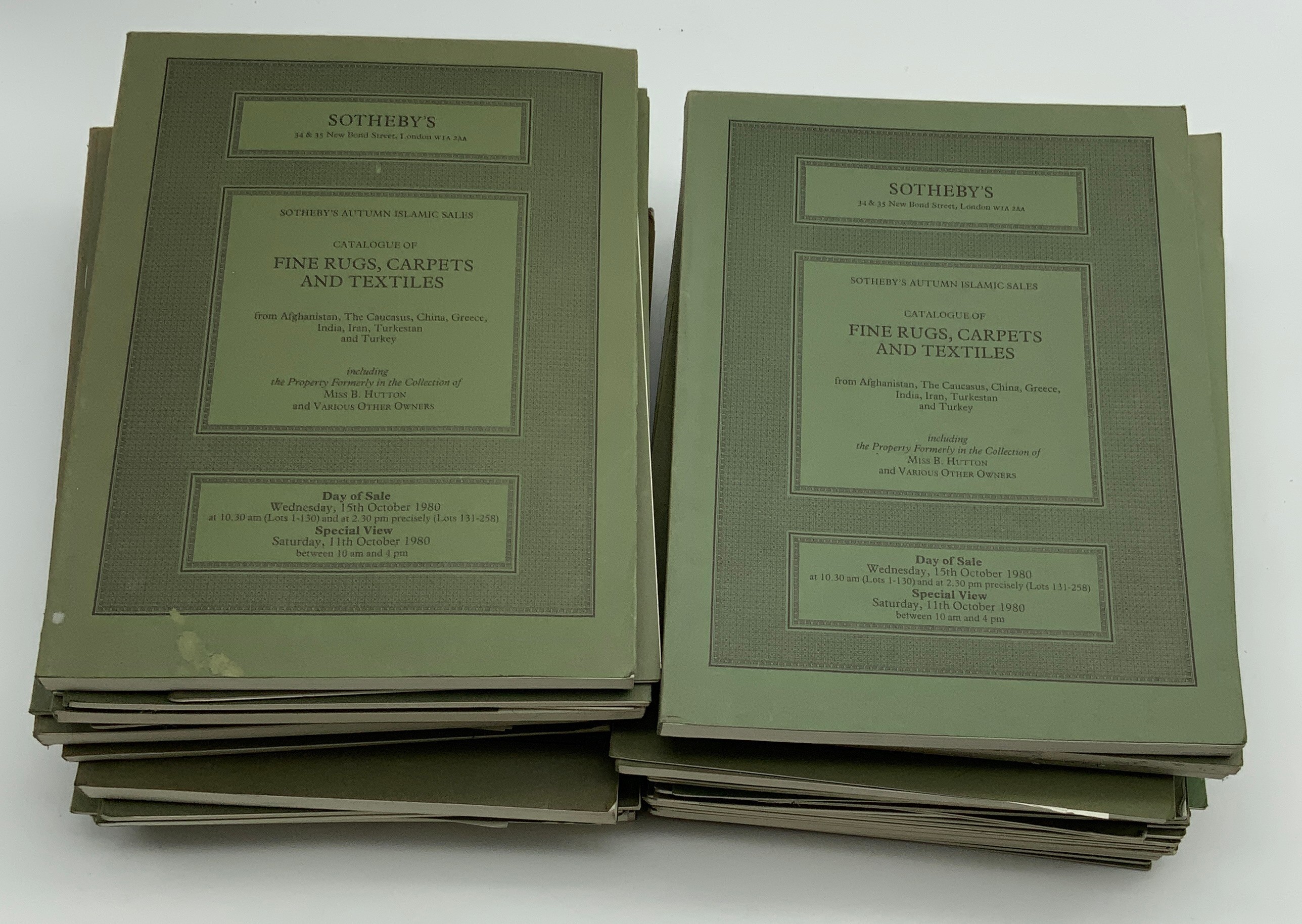 QUANTITY OF AUCTION CATALOGUES FROM SOTHEBY FROM THE 1980s