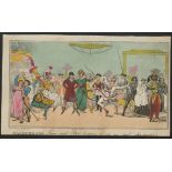 EARLY PRINT OF MASQUERADE. TOM AAND BOB KEEPING IT UP IN REAL CHARACTERS BY H. ALKEN (1821)