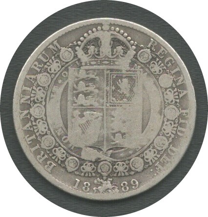 TWO 1889 HALF-CROWN QUEEN VICTORIA (2ND PORTRAIT) SILVER COINS - Image 3 of 6